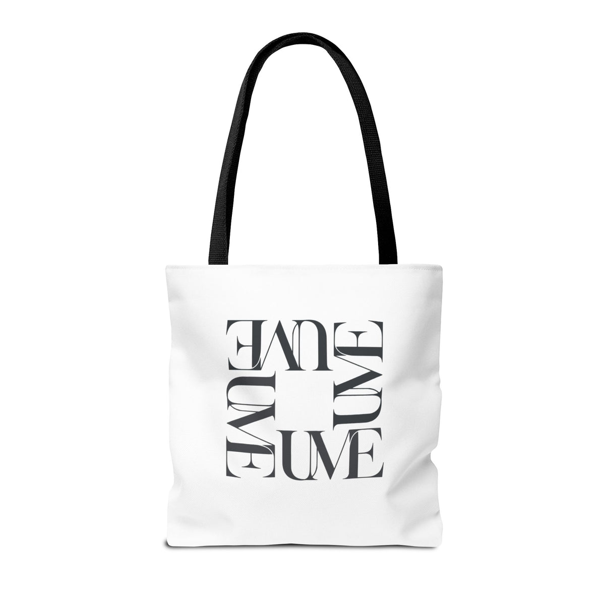 UME Square Typography Tote Bag — White