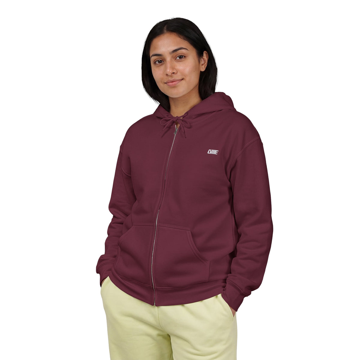 UME Multi-Color Full-Zip Hoodie — Heavy Blend Embroidered Sweatshirt