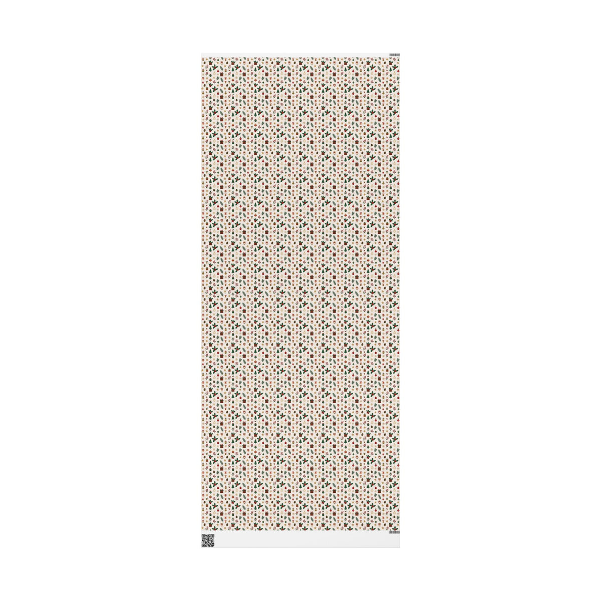 Christmas Pattern Wrapping Paper — Cream Mini Holiday Icons Gift Wrap