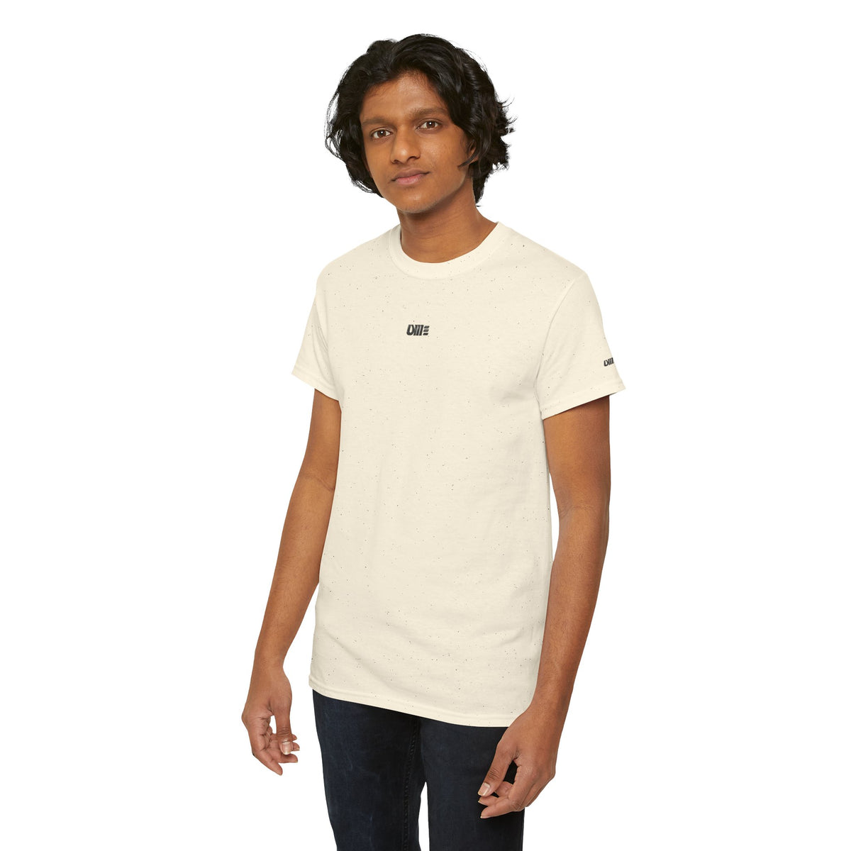 Minimalist Micro Logo Tee - White Cotton Casual Shirt