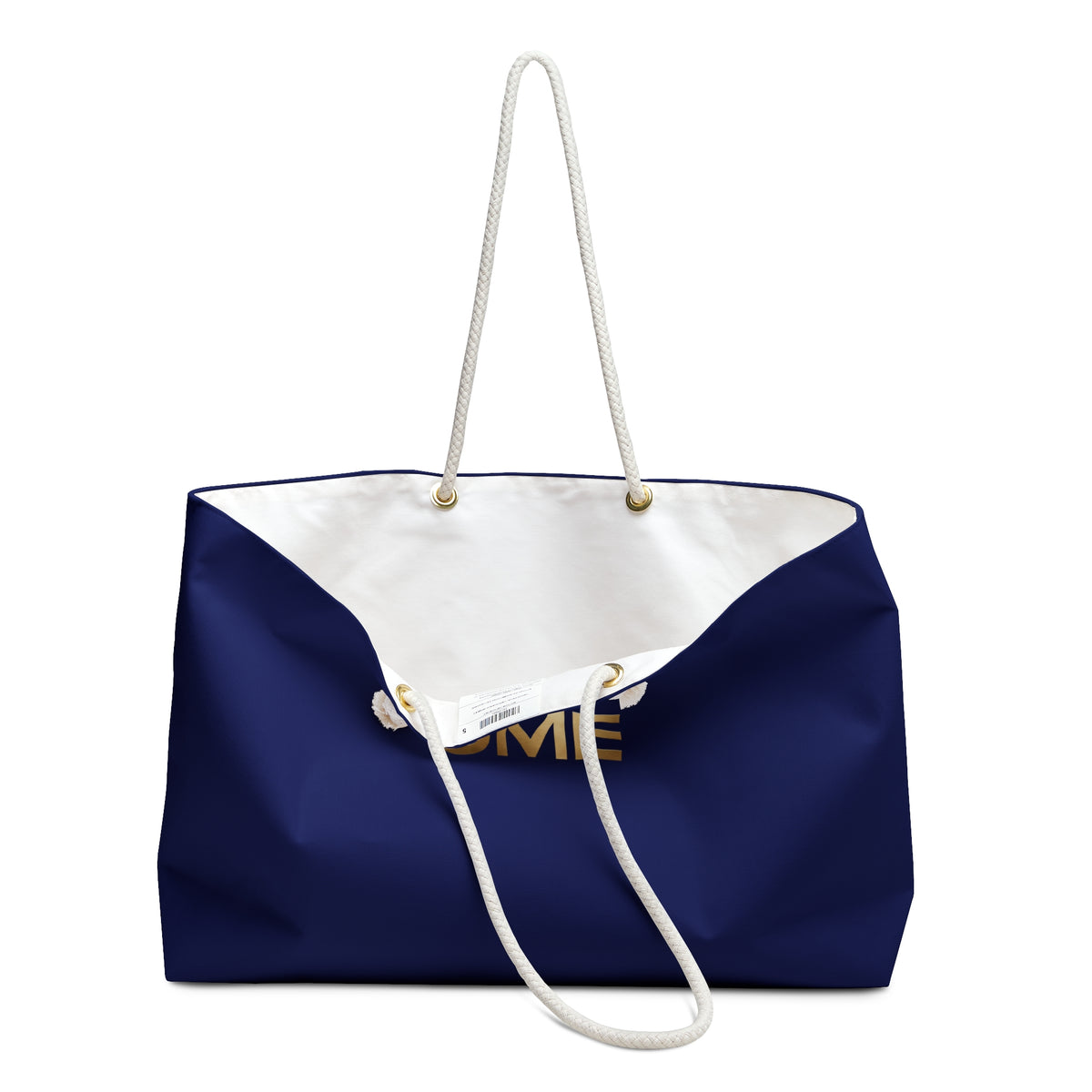 Navy UME Logo Weekender Bag — Luxe Rope Handle Travel Tote