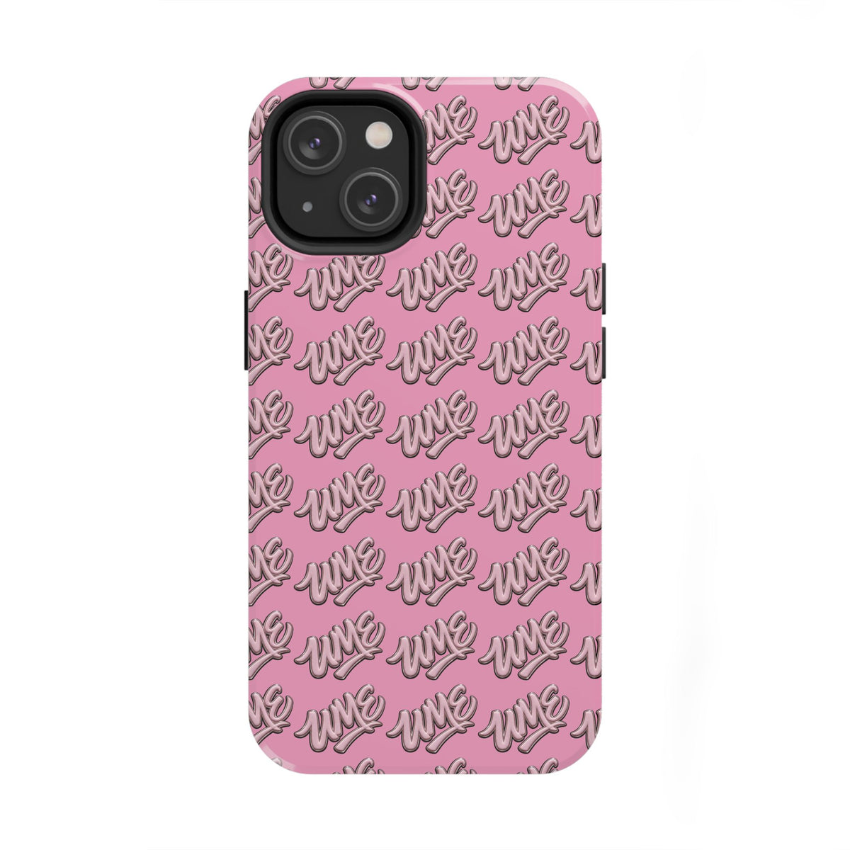 UME Tough Phone Case — Pink Logo Print | iPhone & Samsung