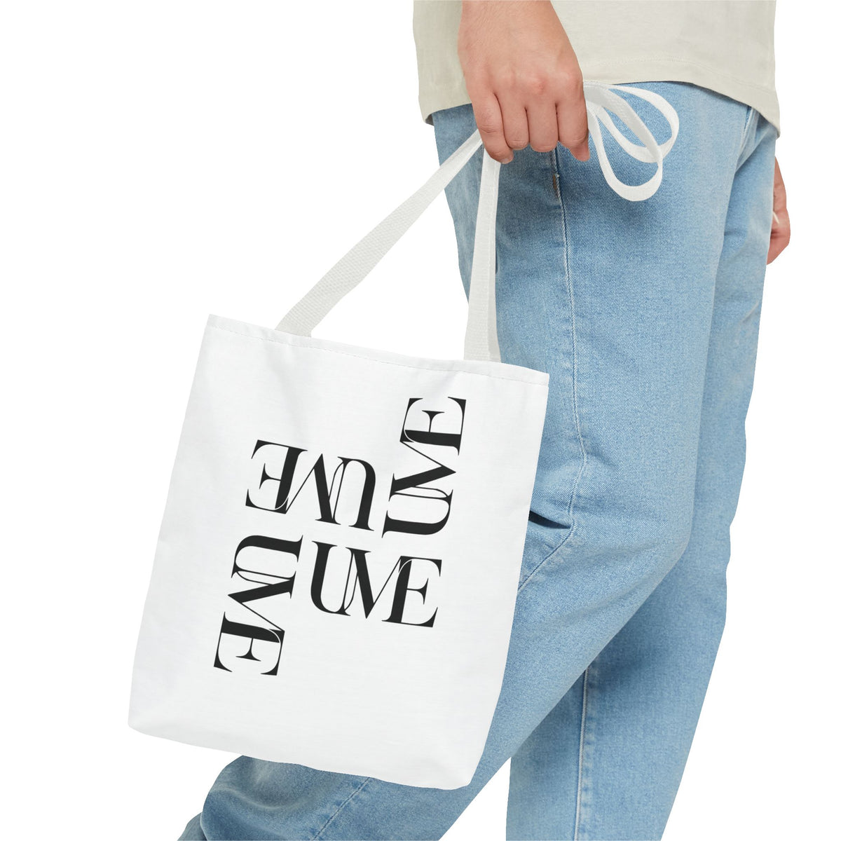UME Typography Statement Tote Bag — White