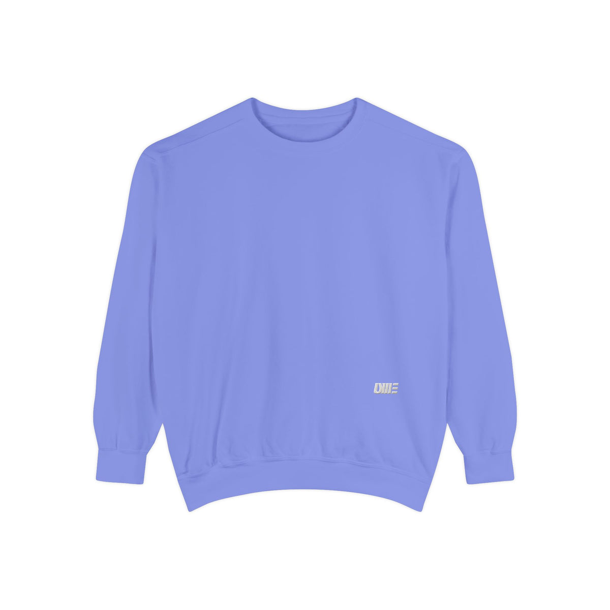 Garment-Dyed Crewneck Sweatshirt — Multi-Color Minimal Graphic