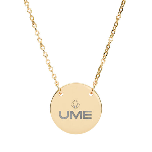Engraved Circle Necklace — Personalized UME Pendant