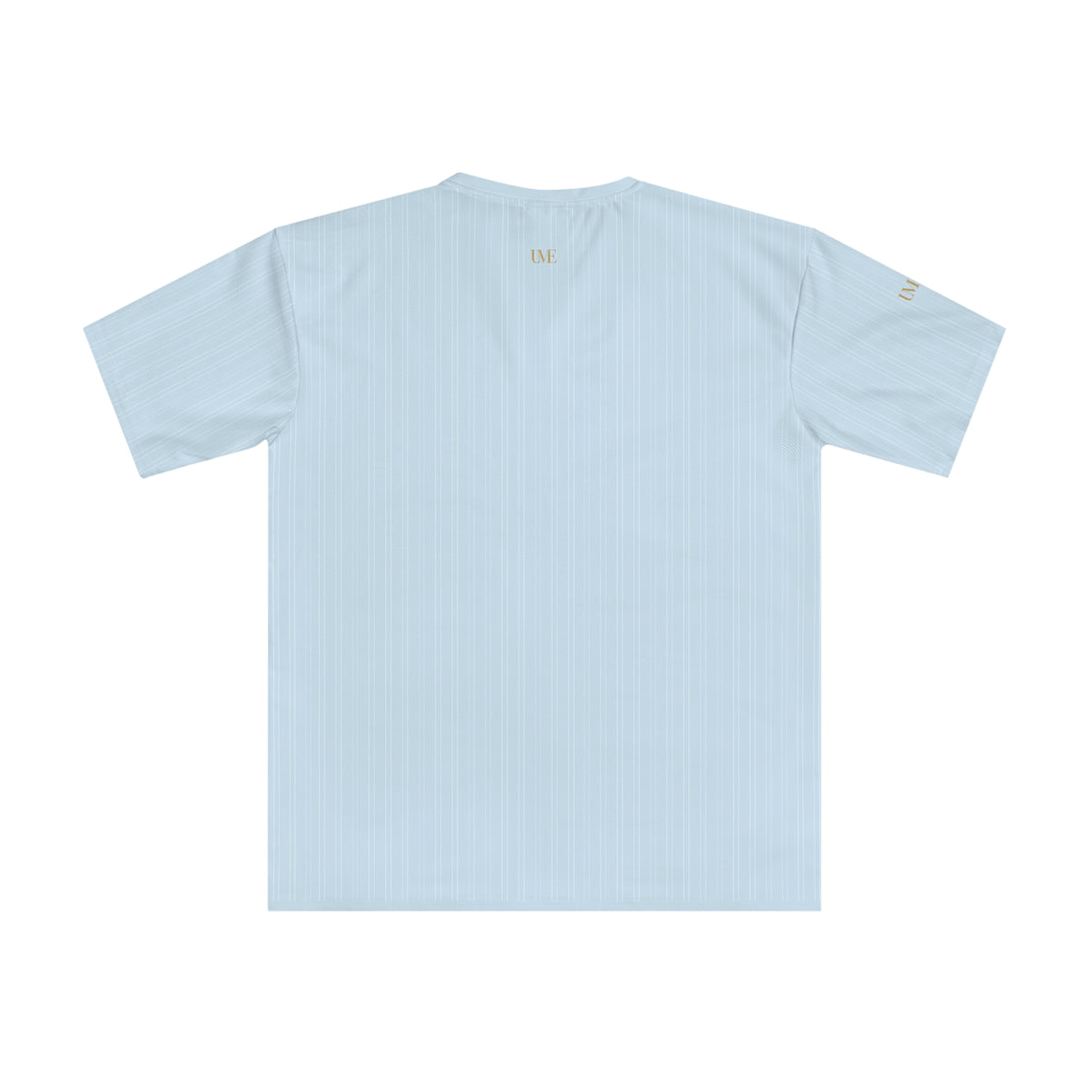 Light Blue Vertical Stripe T-Shirt — All-Over Print