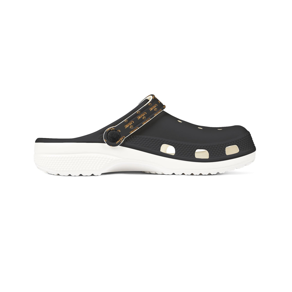 Black All-Over Print EVA Foam Clogs — Slip-On Shoes