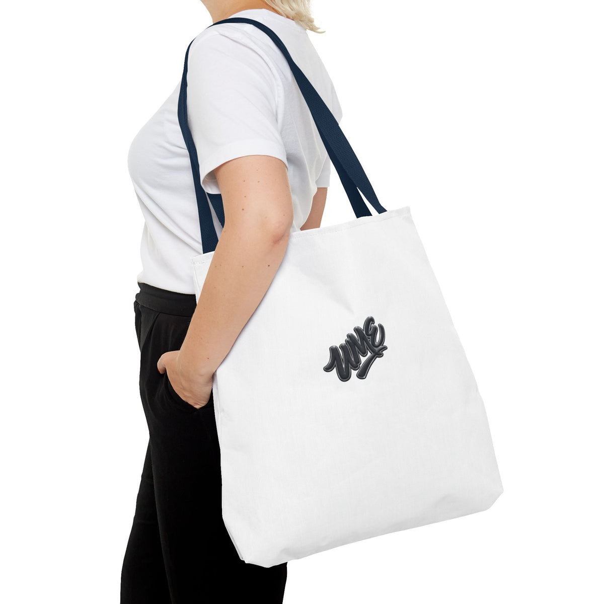 Tote Bag — White UME Black Logo Streetwear Carryall