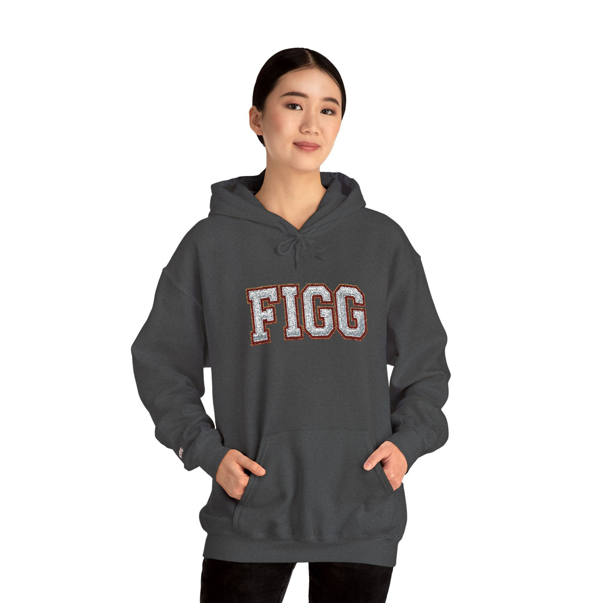 FFiGG Embroidered Varsity Hoodie — White, Black, Grey & More Colors