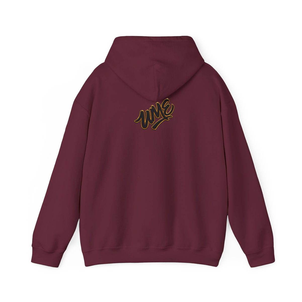 Hoodie — White UME Black Logo All-Over Print
