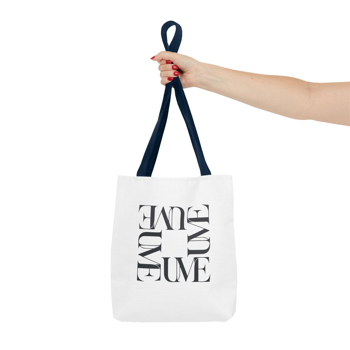 UME Square Typography Tote Bag — White