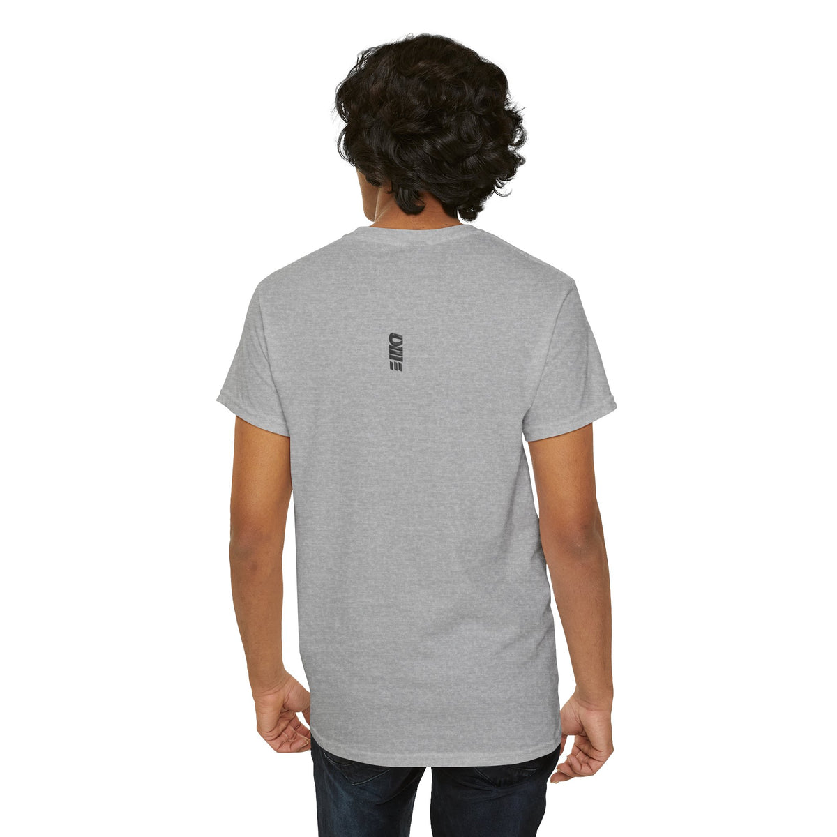 Minimalist Micro Logo Tee - White Cotton Casual Shirt