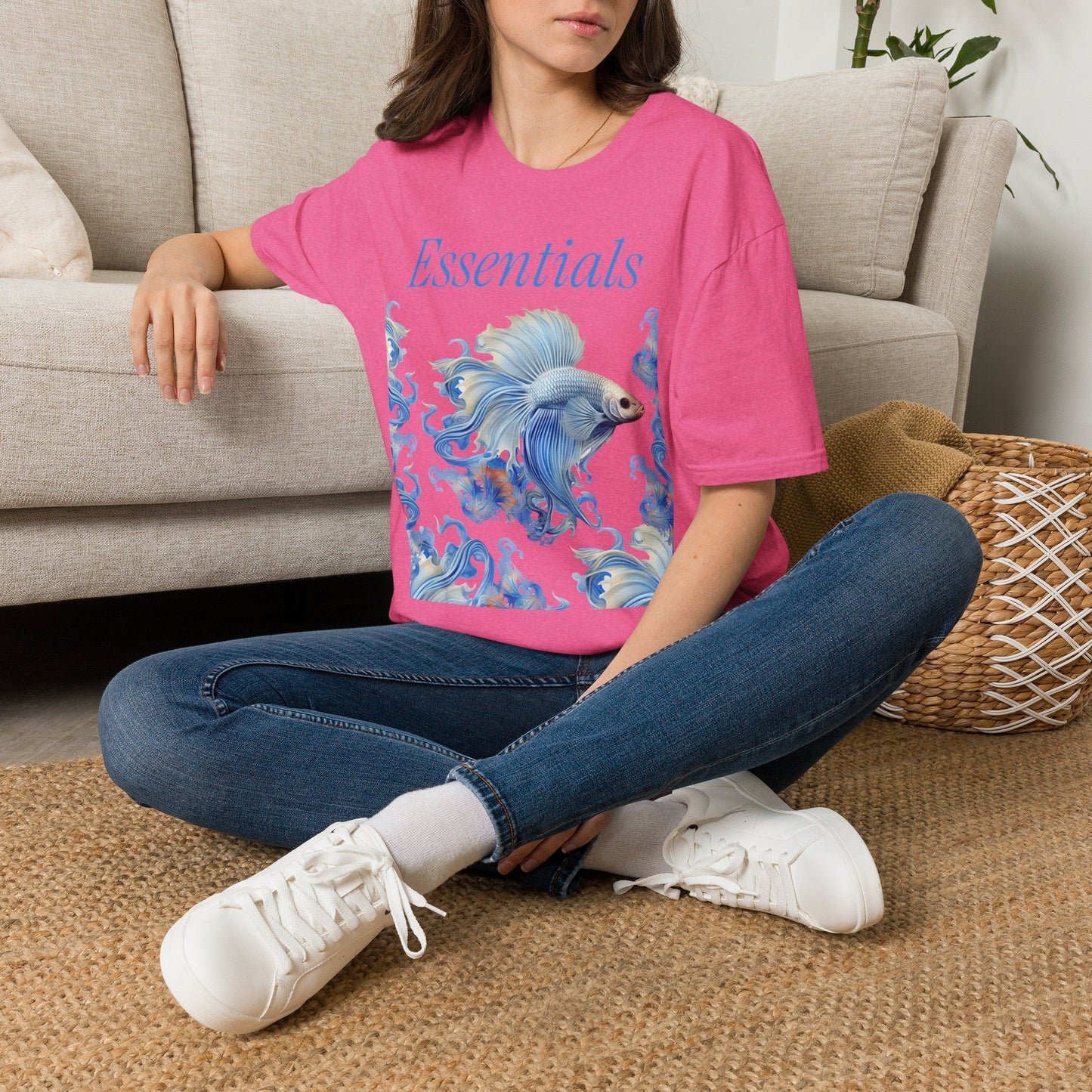 Essentials Betta Fish Graphic Tee — Softstyle Unisex T-Shirt