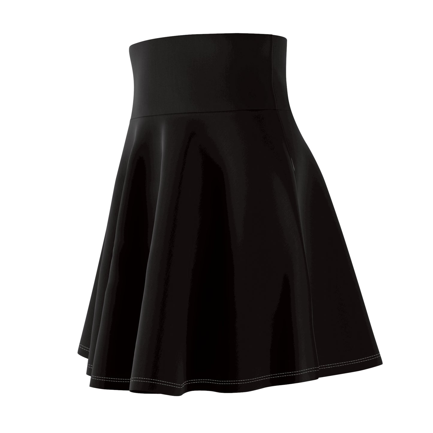 Black High-Waist Skater Skirt — Flared A-Line Women's Mini for Casual & Dressy Looks