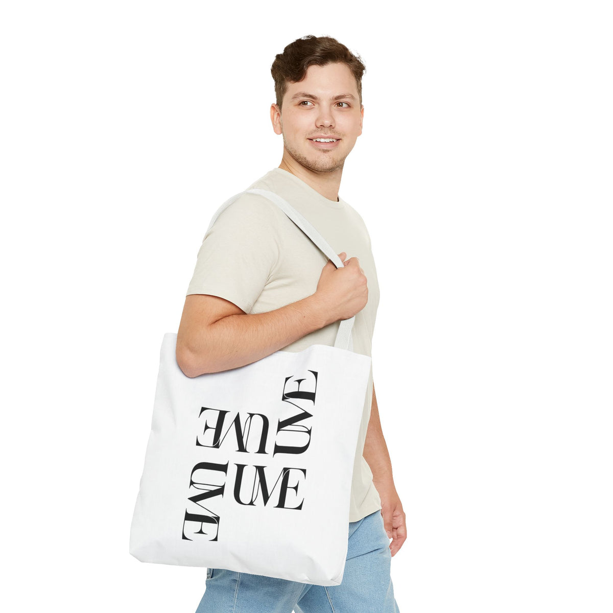 UME Typography Statement Tote Bag — White