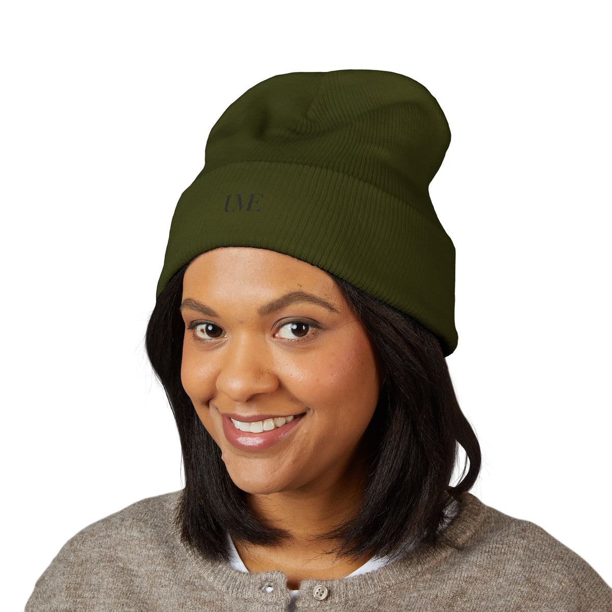 UME Embroidered Cuffed Beanie — White, Red & More Colors