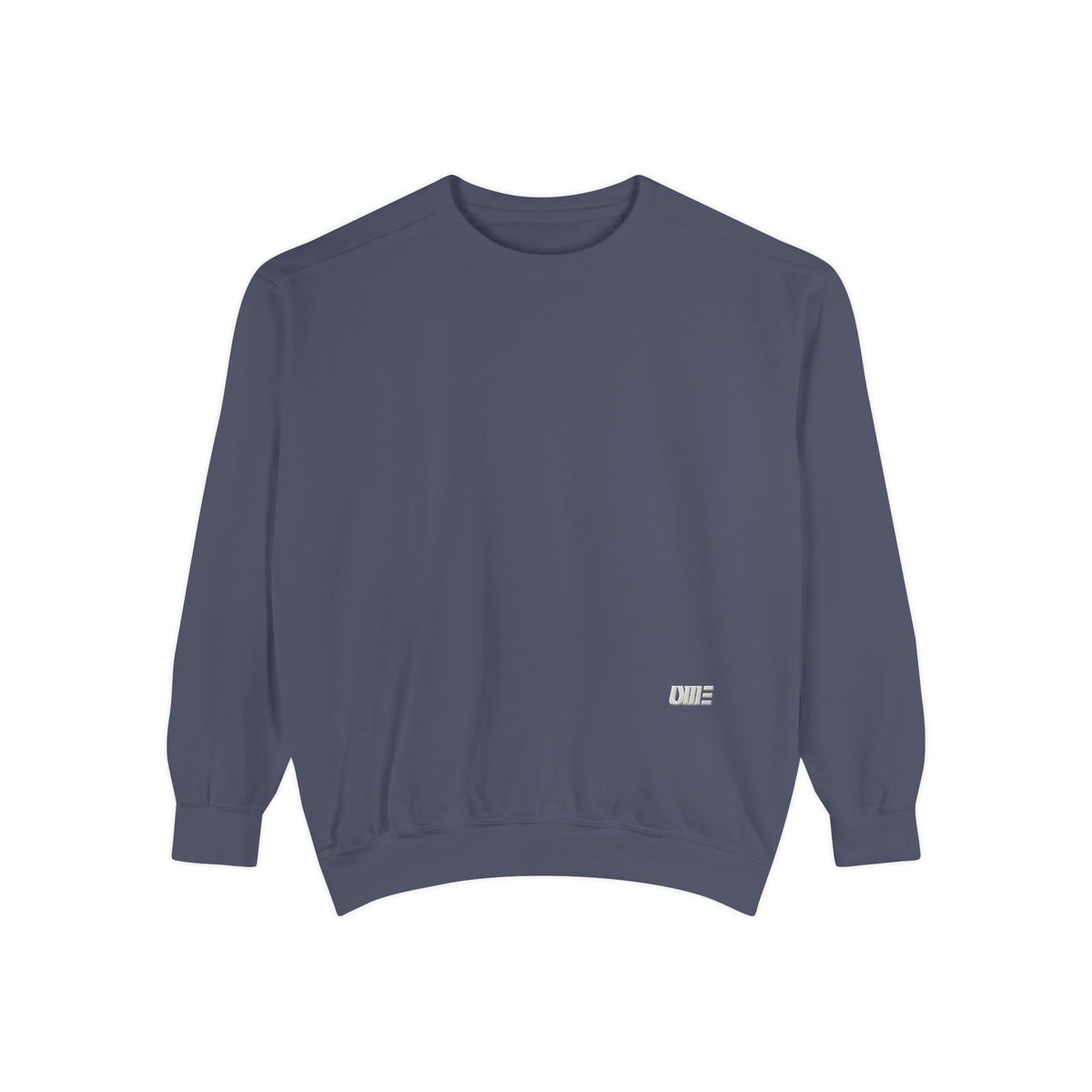 Garment-Dyed Crewneck Sweatshirt — Multi-Color Minimal Graphic