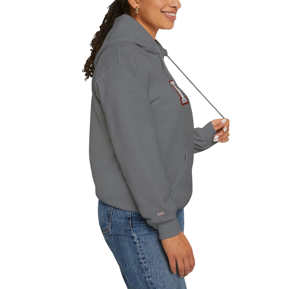 FFiGG Embroidered Varsity Hoodie — White, Black, Grey & More Colors