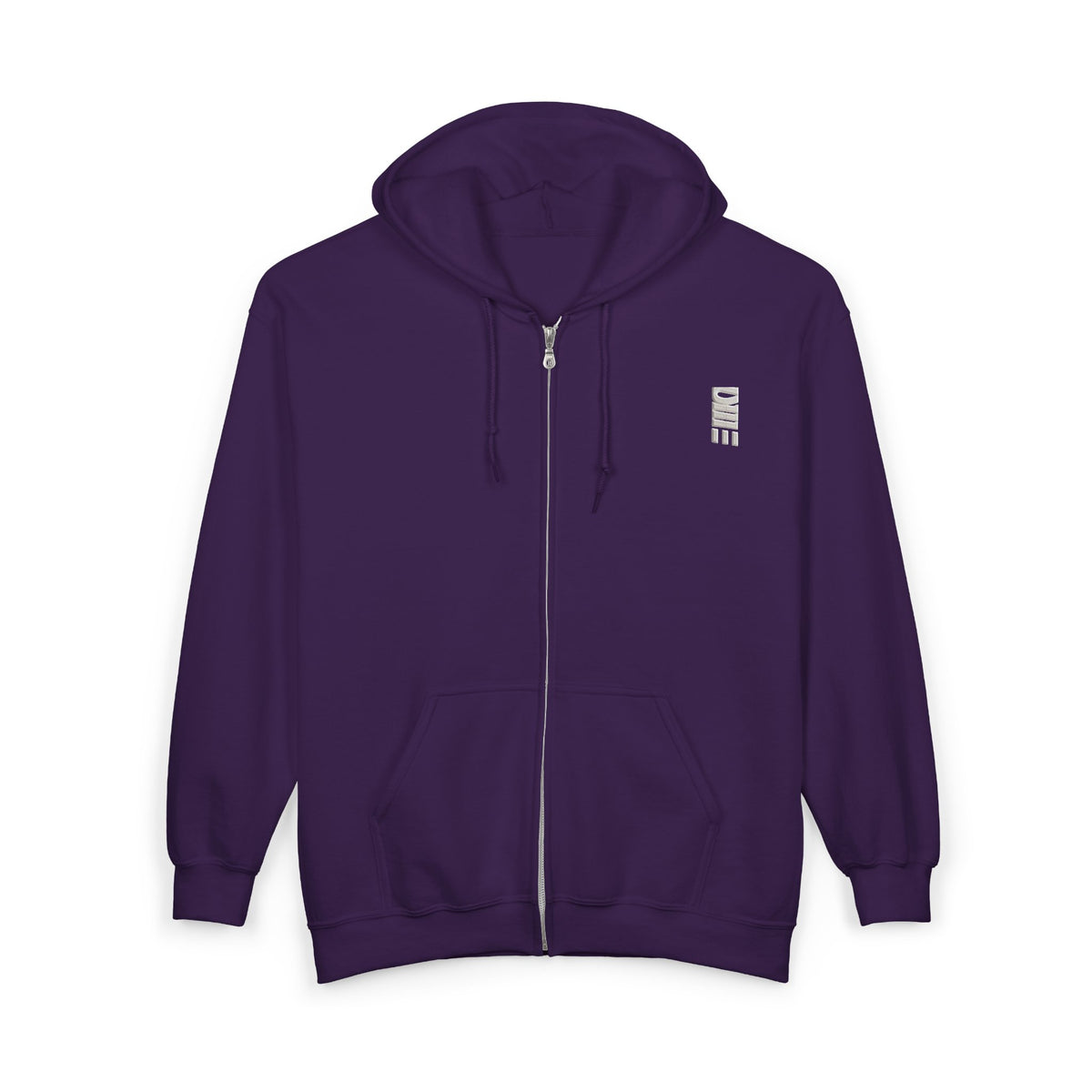 Full-Zip Midweight Hoodie — Multi-Color Minimal Graphic
