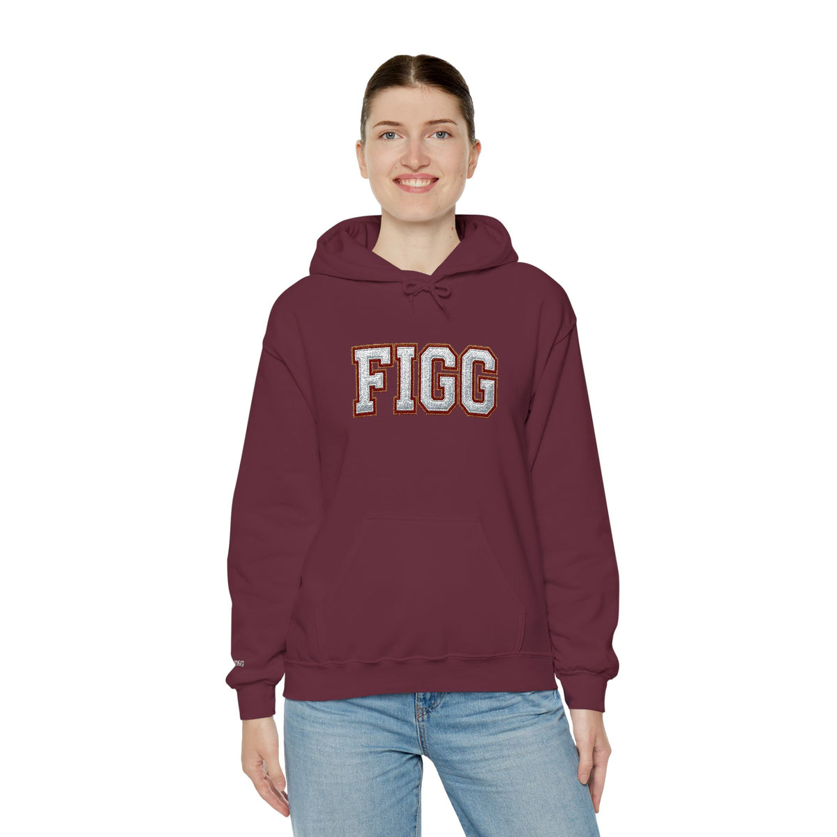 FFiGG Embroidered Varsity Hoodie — White, Black, Grey & More Colors