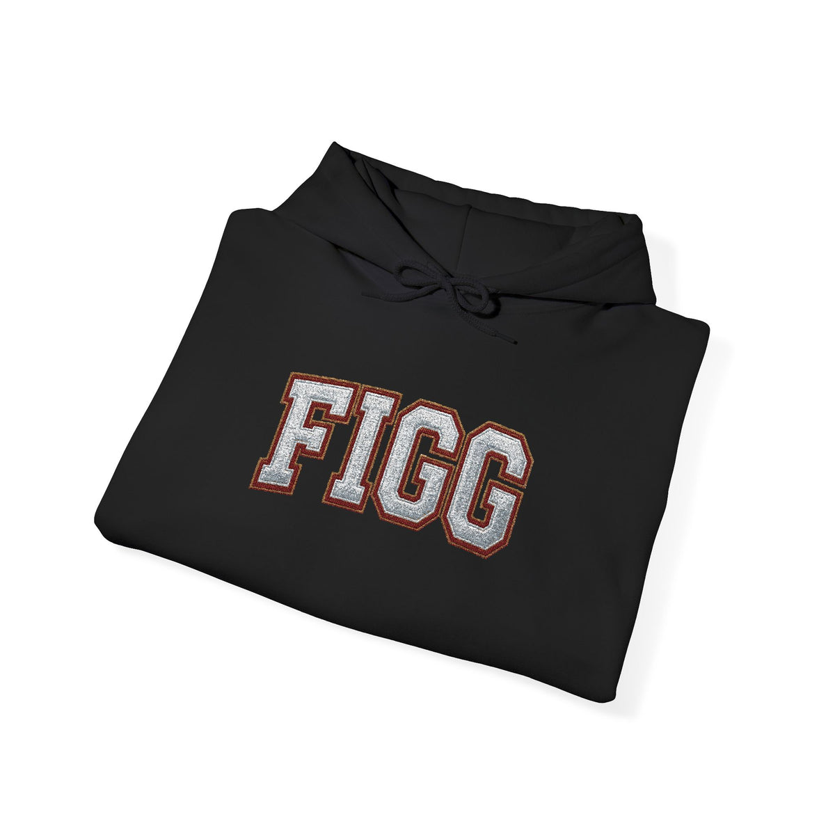 FFiGG Embroidered Varsity Hoodie — White, Black, Grey & More Colors