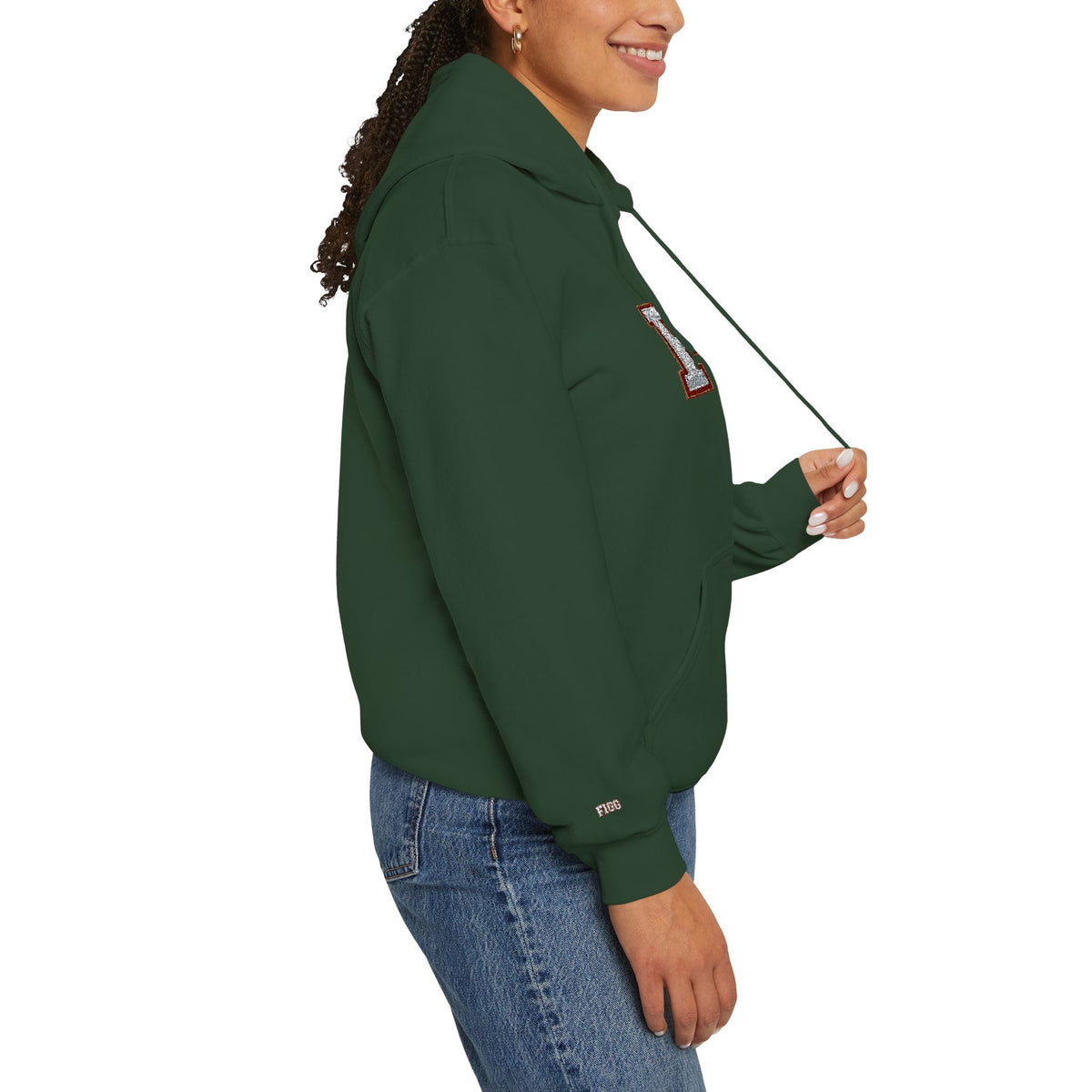 FFiGG Embroidered Varsity Hoodie — White, Black, Grey & More Colors