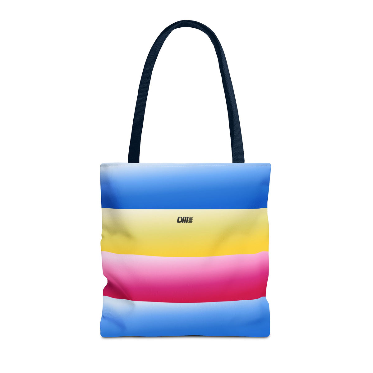 Colorful Pride Stripes Tote Bag – Pastel Blue, Yellow & Pink AOP
