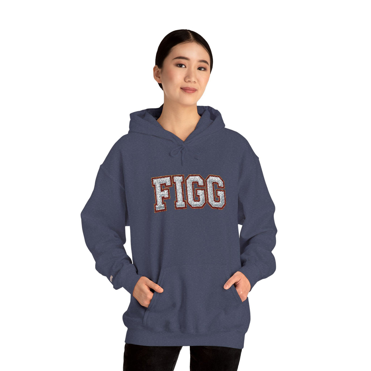 FFiGG Embroidered Varsity Hoodie — White, Black, Grey & More Colors