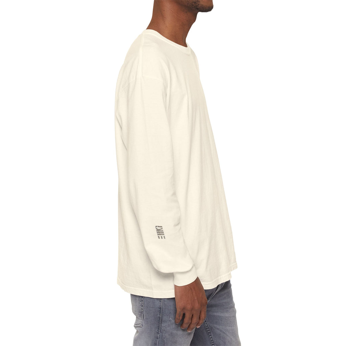 Garment-Dyed Long-Sleeve T-Shirt — Multi-Color Minimal Graphic