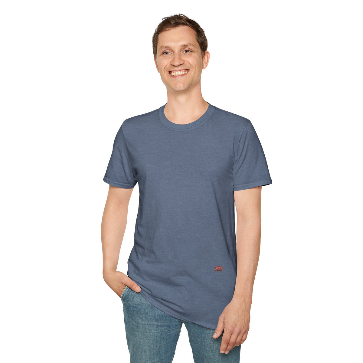 Minimalist Tiny Logo T-Shirt — Navy, White & More Base Colors