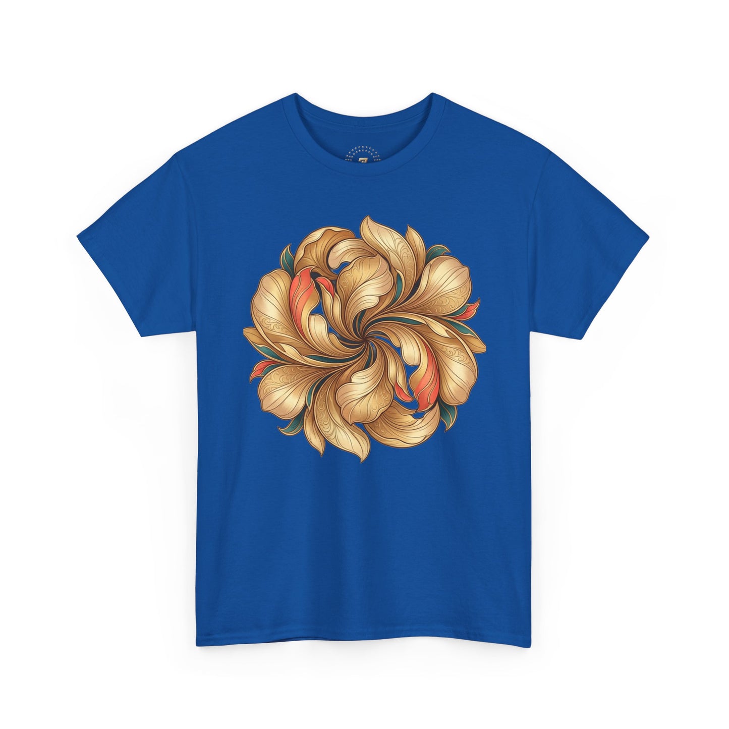 Floral Swirl Tee — Golden Petal Graphic T-Shirt