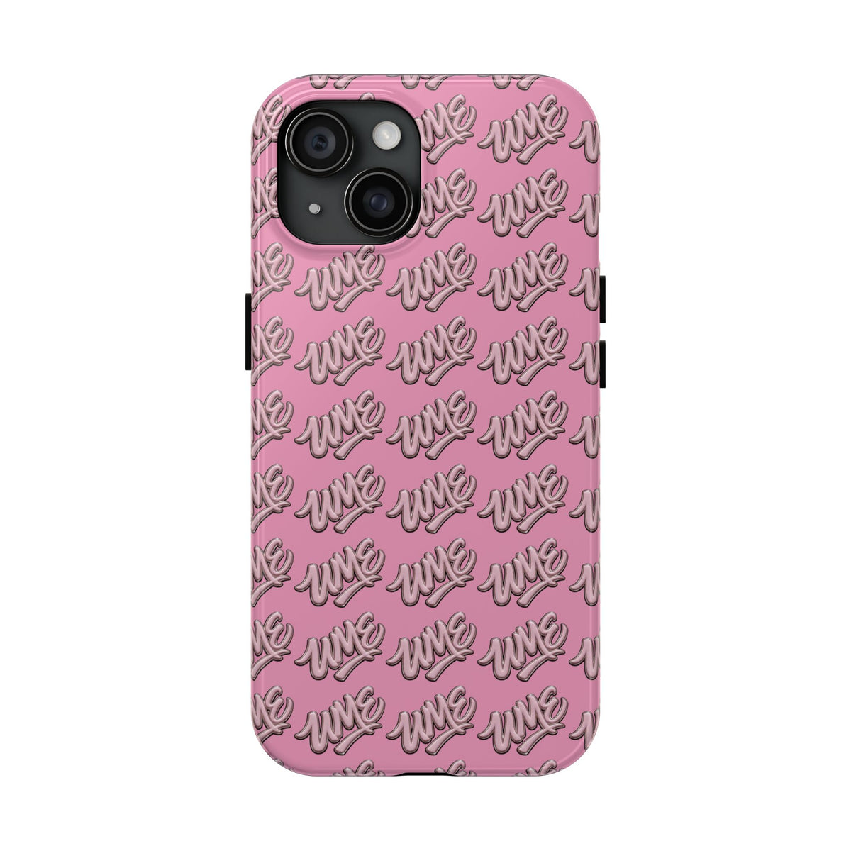 UME Tough Phone Case — Pink Logo Print | iPhone & Samsung