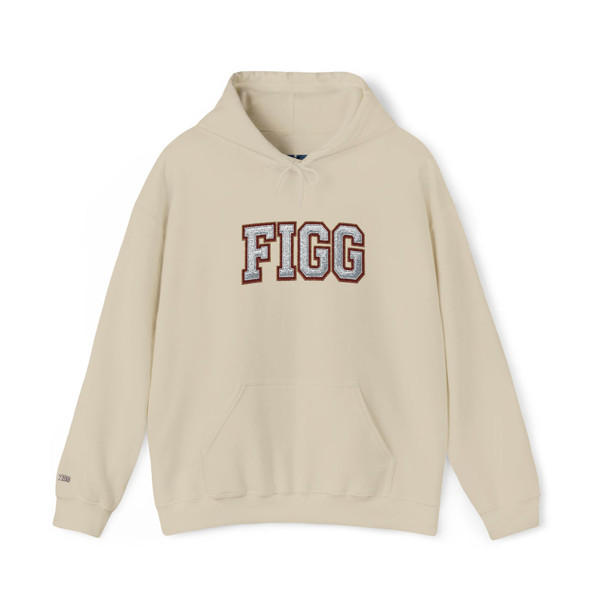 FFiGG Embroidered Varsity Hoodie — White, Black, Grey & More Colors