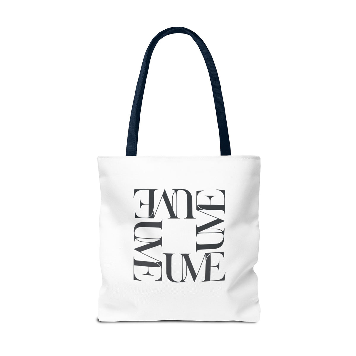 UME Square Typography Tote Bag — White
