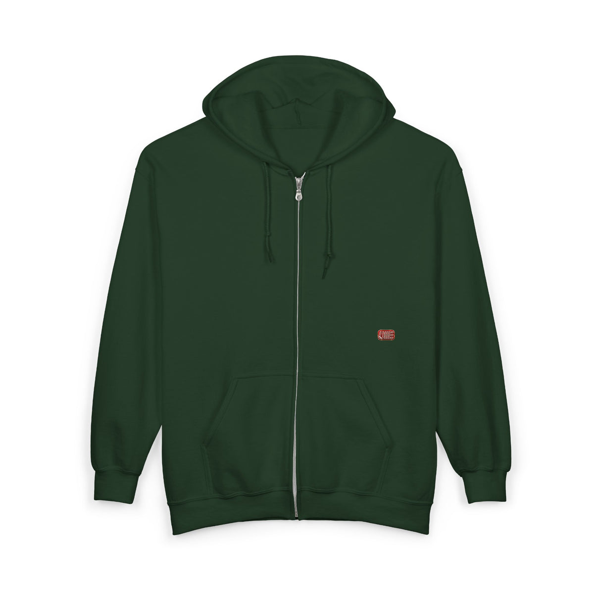 Minimalist Full-Zip Hoodie — White, Black & More Base Colors