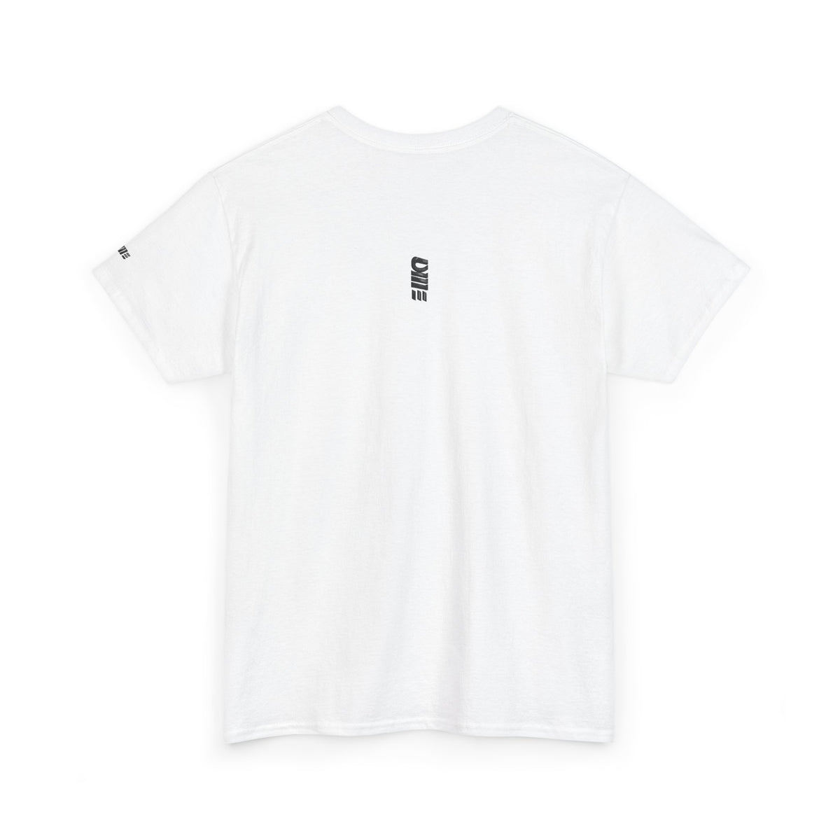 Minimalist Micro Logo Tee - White Cotton Casual Shirt
