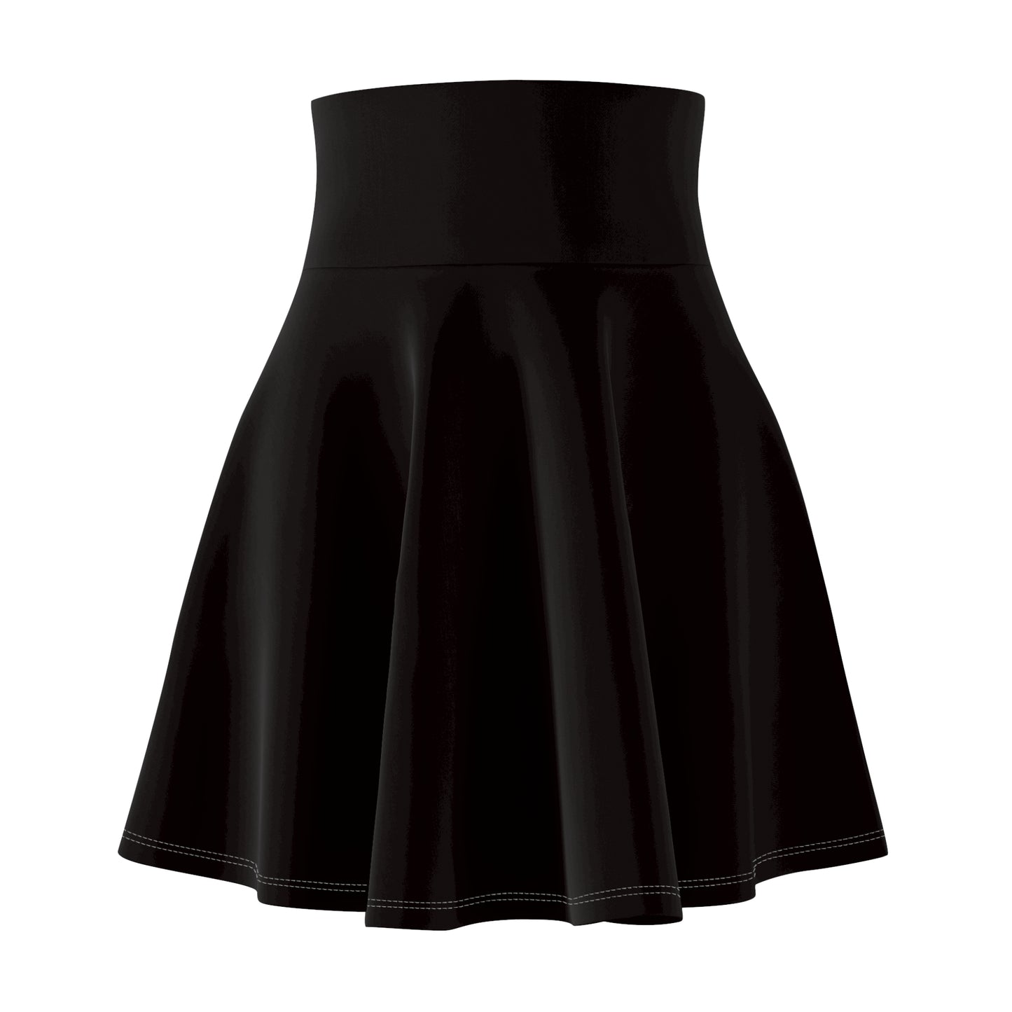Black High-Waist Skater Skirt — Flared A-Line Women's Mini for Casual & Dressy Looks