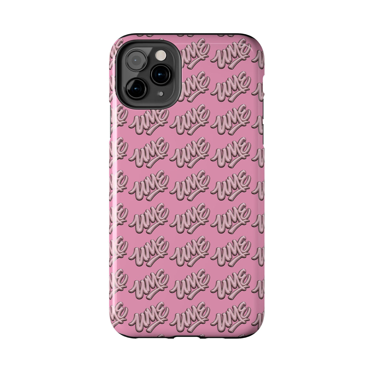 UME Tough Phone Case — Pink Logo Print | iPhone & Samsung