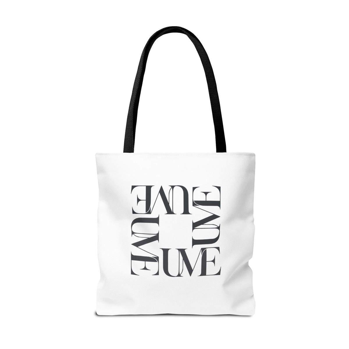 UME Square Typography Tote Bag — White