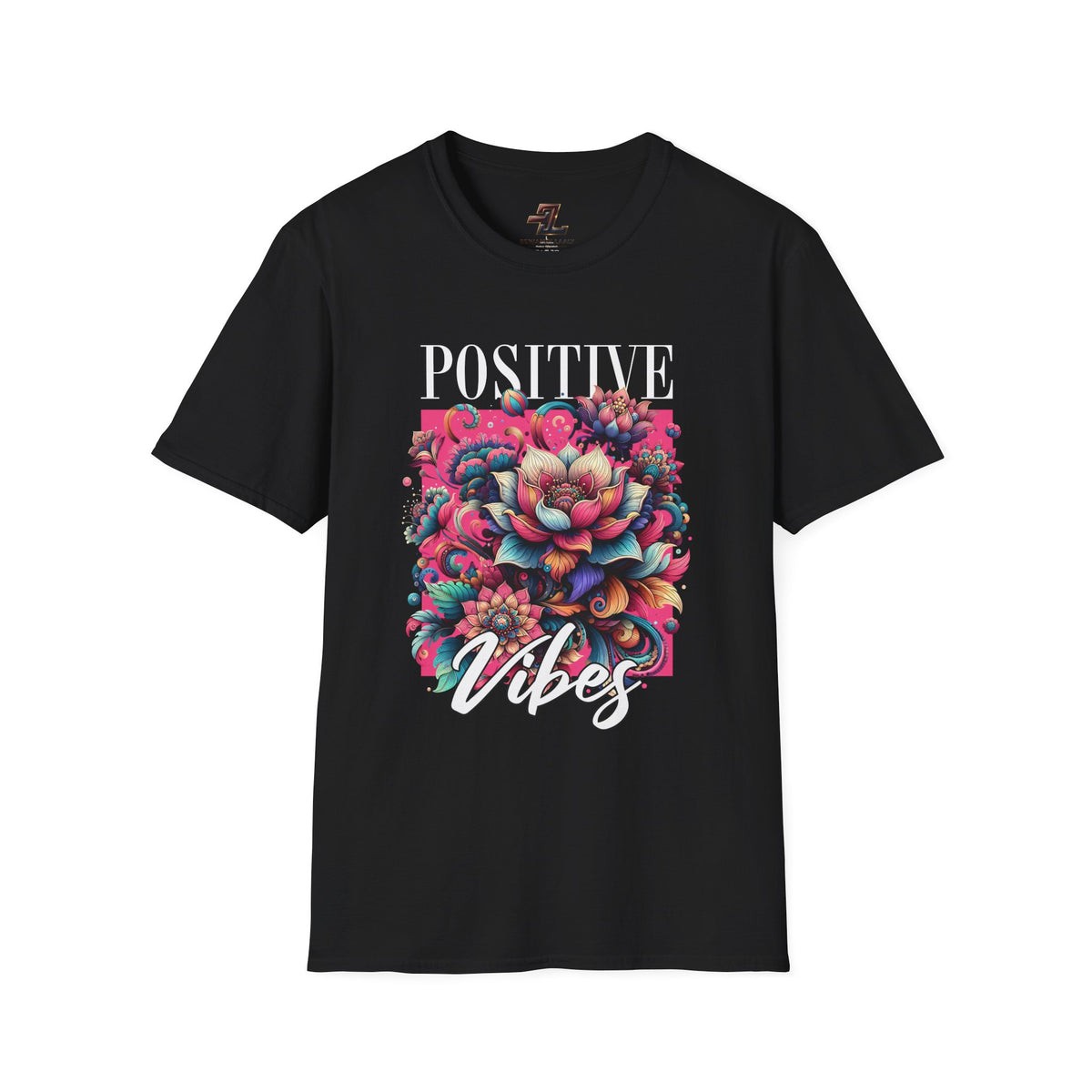 Positive Vibes T‑Shirt — Floral Retro Graphic Tee