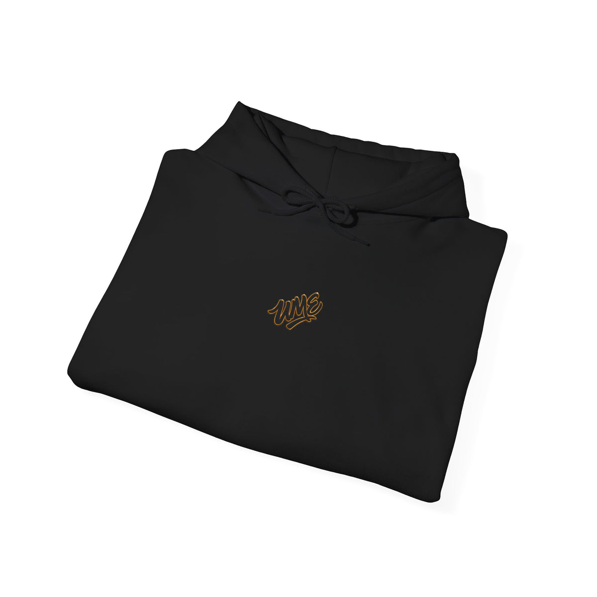 Hoodie — White UME Black Logo All-Over Print