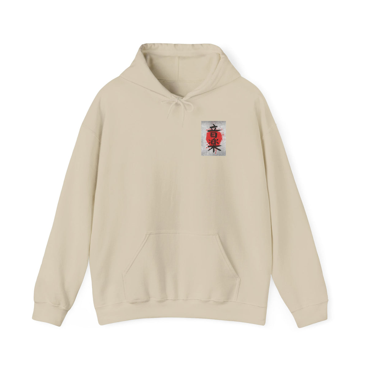 Samurai Poppy Hoodie — Japanese Ink Art Hooded Sweatshirt