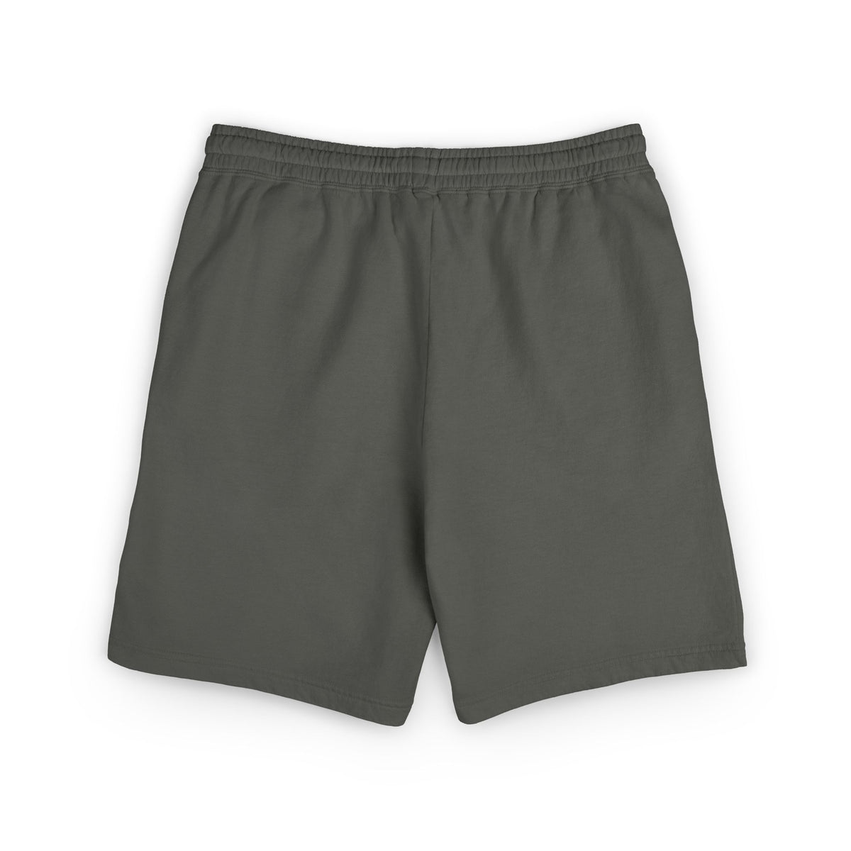Fleece Sweat Shorts — Garment-Dyed UME Dark Grey Logo All-Over Print