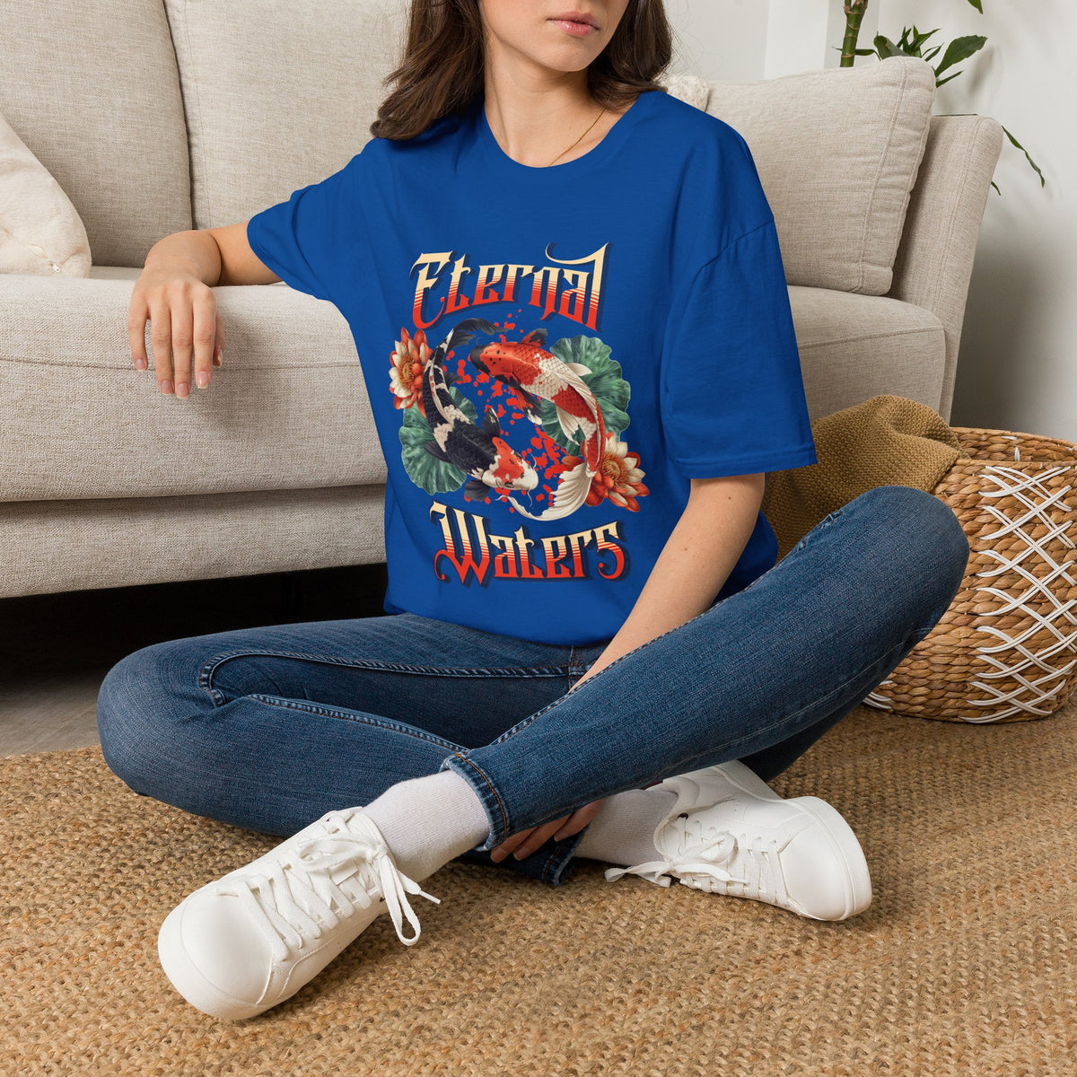Eternal Waters T‑Shirt — Koi Pond Floral Graphic Tee