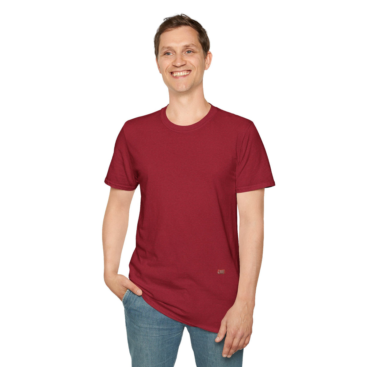 Minimalist Tiny Logo T-Shirt — Navy, White & More Base Colors
