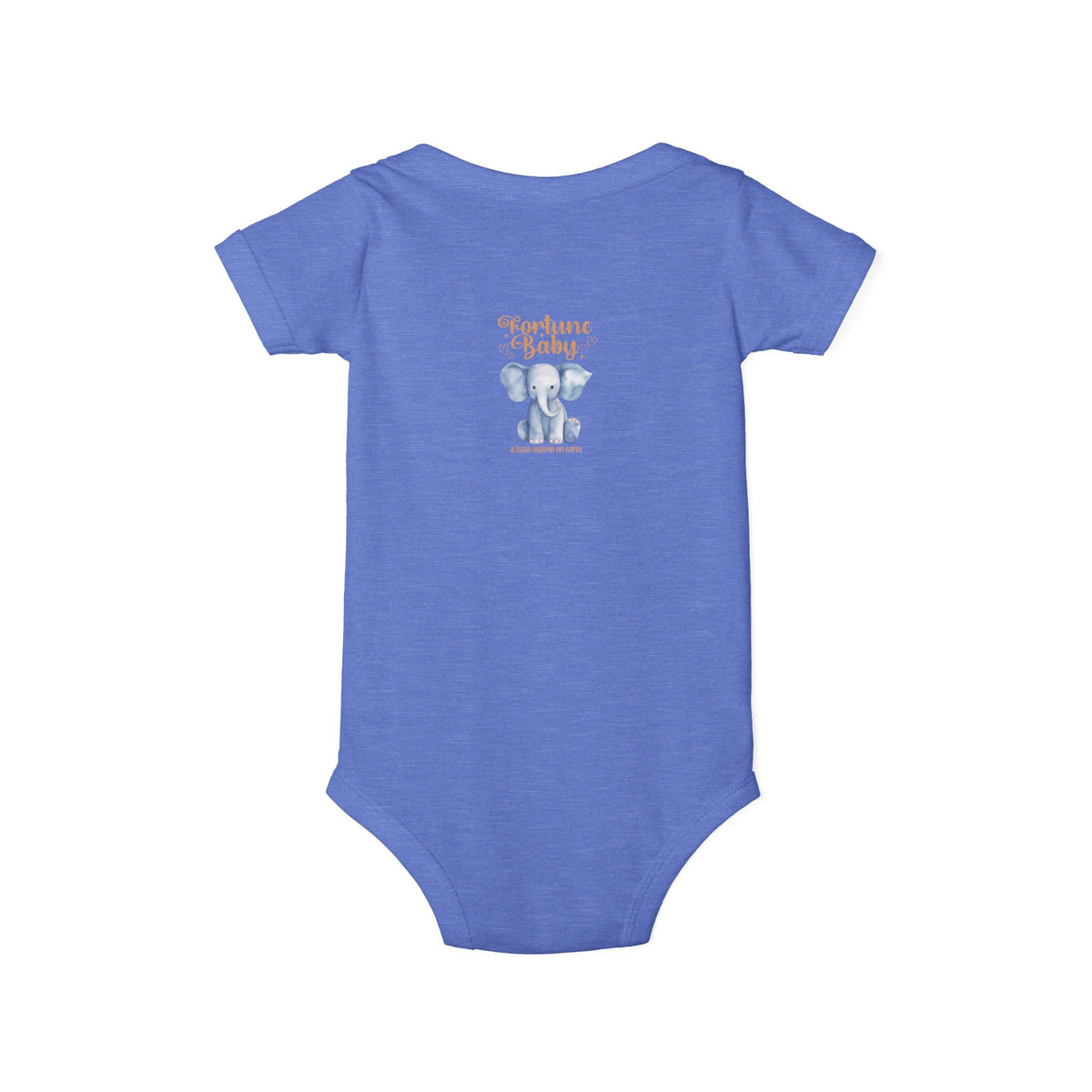 Fortune Baby Elephant Infant Onesie — Cute Blue Elephant Baby Bodysuit