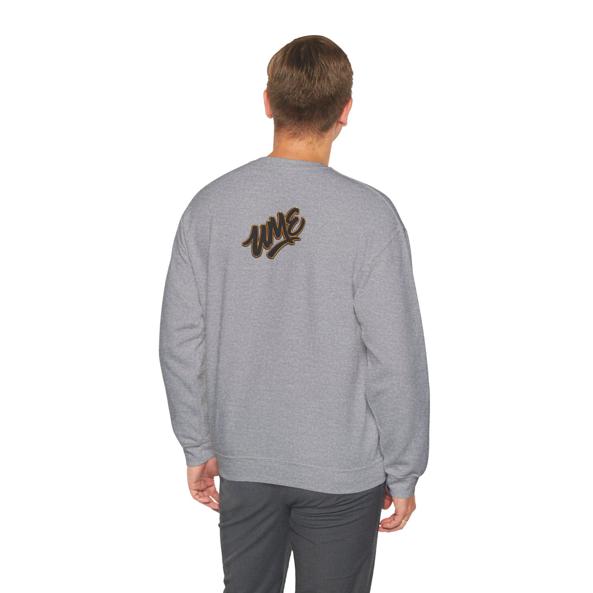 Crewneck Sweatshirt — UME Black Logo All-Over Print
