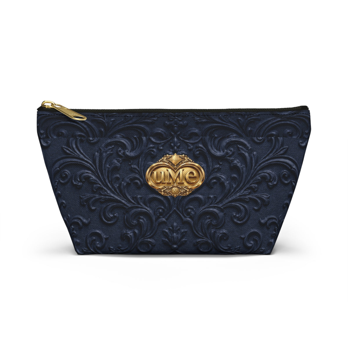 Navy UME Gold Crest Accessory Pouch — All-Over Print
