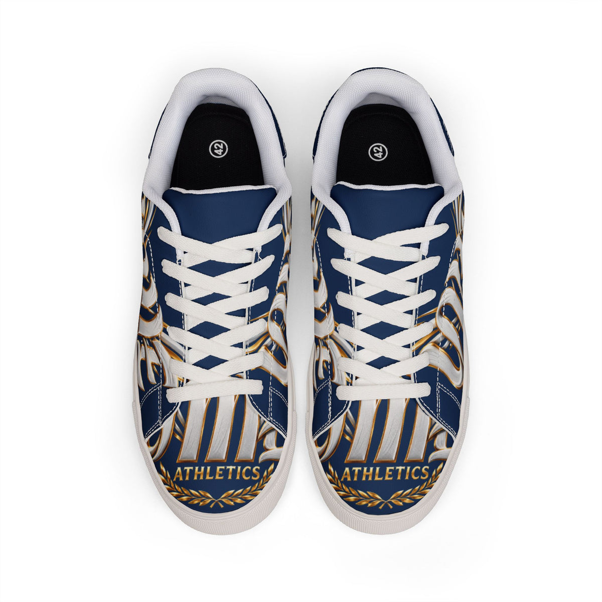 Copy of Low-Top Leather Sneakers — Black Gold Athletic Graphic