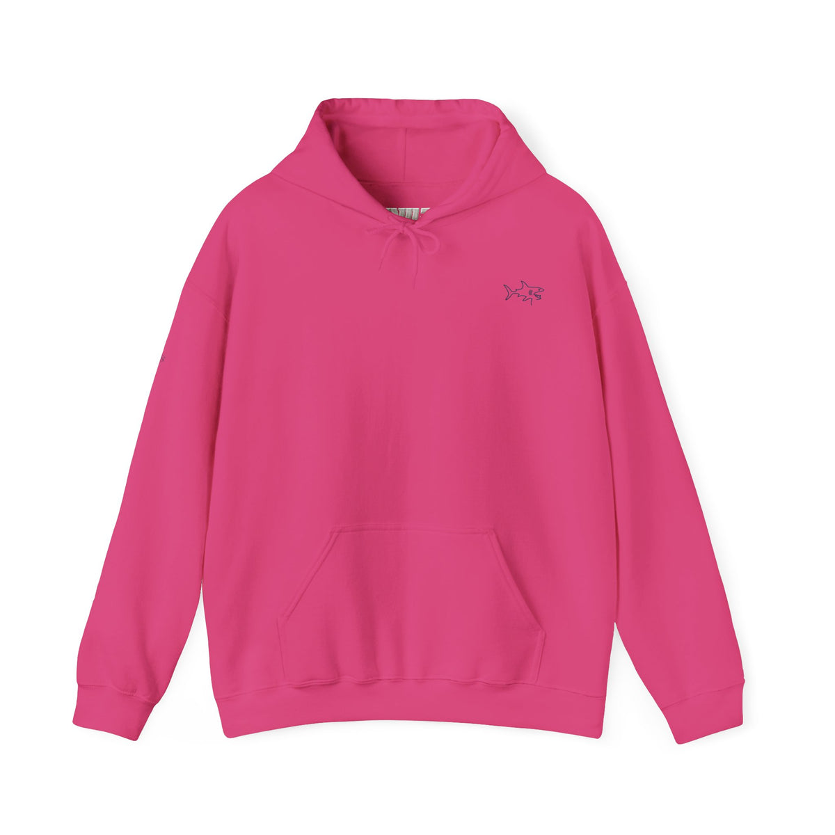 Minimal shark design Hoodie — Small Chest Outline Hoodie